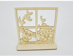 Natúr fa - Karácsonyi ablak 14x15cm - papelito