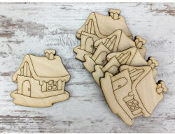  Natúr fa - Havas házikó 5cm 5db/csomag - papelito