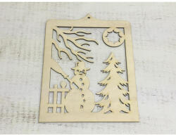  Natúr fa - Hóemberes táj kép 25cm - papelito