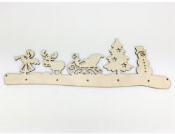  Natúr fa - Karácsonyi ajtódísz 12x37cm - papelito