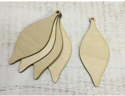 Natúr fa - Csepp karácsonyfadísz 12cm 5db/csomag - papelito