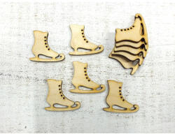 Natúr fa - Korcsolya 4cm 10db/csomag - papelito