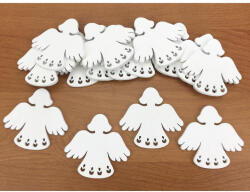 Fehér fa angyalka 5cm 15db/cs 4306