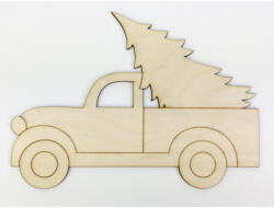  Natúr fa - Autó fenyővel koszorúra nagy - papelito