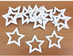 Lyukas csillag fehér 5cm 15db/csomag - papelito