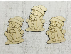  Natúr fa - Rajzos hóember 3db/csomag - papelito