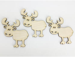 Natúr fa - Dámszarvas 10cm 3db/csomag - papelito