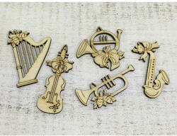 Natúr fa - Karácsonyi hangszer csomag 5db/csomag - papelito