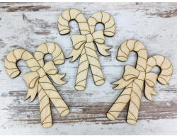  Natúr fa - Páros nyalóka 10cm 3db/csomag - papelito