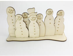  Natúr fa - Hóember csapat talpas 10x20cm - papelito