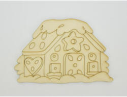  Natúr fa - Mézeskalács házikó 10x14, 5cm - papelito