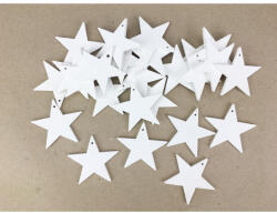 Fehér csillag 4, 5cm 25db/csomag - papelito