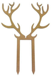  Natúr fa - Beszúrós agancs 18cm arany - papelito