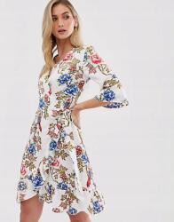 UNIQUE21 Krémszínű Ruha Borítékkal (36) (349893)