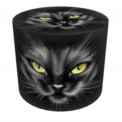 Bertoni puff henger puff, könnyű, stabil ülőfelület, nyomott mintás puff Nero (PU89)