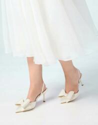 Coast Fehér Szatén Magassarkú Cipő Magassarkú Masni Csat Coast 40 (BCC11086)