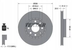 Textar Féktárcsa 92056503/TEX