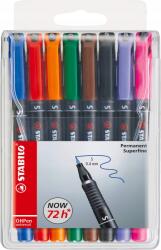 STABILO Foliopis Marker Stabilo Ohp S 0, 4 mm, 8 színből álló készlet műanyag tokban (841/8)