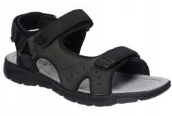 American Club Kiárusítás Könnyű Férfi Papucs Szandál Bőr Talpbetéttel Fekete 44 (XD92/23)