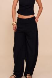  Fekete Hosszú Szárú Nadrág Klasszikus Cipzáras Prettylitlething 42-ES