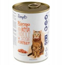 Carrefour Simply Adult macskaeledel baromfi szószban 415 g