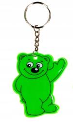  Kulcstartó Fényvisszaverő Hátizsák Maci Zöld Stk (481536)