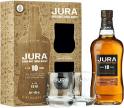 Isle of Jura - Scotch Single Malt 10 yo GB + 2 pahare - 0.7L, Alc: 40%