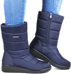 Evento Hótaposó Magas Szárú Cipzáras Meleg Bakancs Téli Cipő Kényelmes Sötétkék 38 (5028 GRANAT)