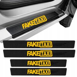  Matricák Autó Küszöbvédő Fólia Fake Taxi Karbon 4 Db