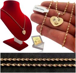 Golden Celebrity Arany Lánc Medál 18K Kislánynak Keresztelőre (Pamiątka medalik Matka Boska Naszyjnik dzieci)