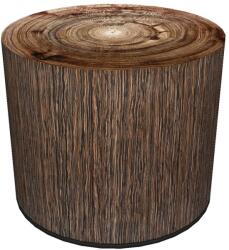 Bertoni puff könnyű, stabil, fatörzs utánzat, henger puff, Kempas minta (PU22)