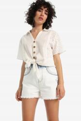 Desigual Farmer Rövidnadrág, Size 26, fehér, hímzett, 100% pamut (19WWDDX0_1000)