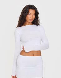 Prettylittlething Fehér Klasszikus Hosszú Ujjú Felső Prettylittlething 36-OS
