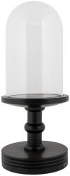 Clayre & Eef Platou decorativ sticla lemn negru Ø 17x40 cm (6GL5060Z) Tava