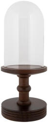 Clayre & Eef Platou decorativ sticla lemn maro Ø 17x40 cm (6GL5060CH) Tava