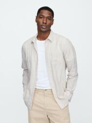 GAP Риза от лленобленда Standard Fit GAP GAP | Bezhov | МЪЖЕ | L
