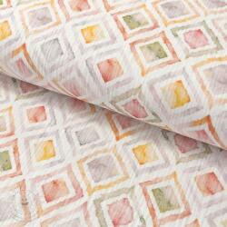  Dupla géz/muszlin Geo watercolour mauve digital print