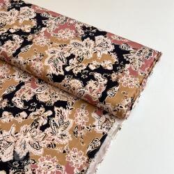  Viszkóz SATIN Flowie Noe black digital print