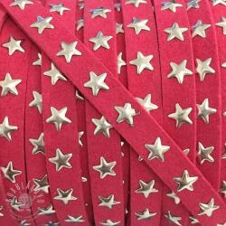  Bársony zsinór csillagokkal fuchsia