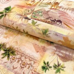  Viszkóz lenvászonnal Egypt design B digital print