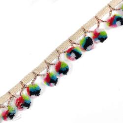  Pom-pom szalag AFRICA lime aqua