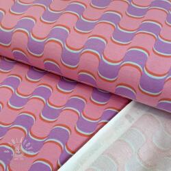  Szabadidő anyag Abstract flowers wave purple digital print