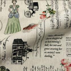  Dekorációs anyag premium Linenlook Regal Newspaper digital print