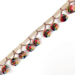  Pom-pom szalag AFRICA yellow mint