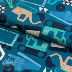  Pamutvászon Vehicles petrol digital print