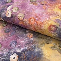  Pamutvászon TIE DYE EMBROIDERY Poppy design E