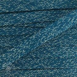  Pamut zsinór lapos 15 mm melange petrol