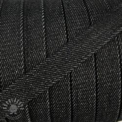  Pamut zsinór lapos 15 mm Denim black