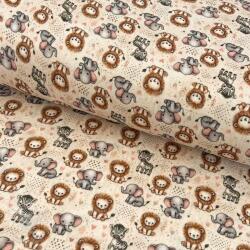  Dupla géz/muszlin Safari buddys design D digital print