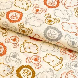  Pamutvászon Safari animals ecru